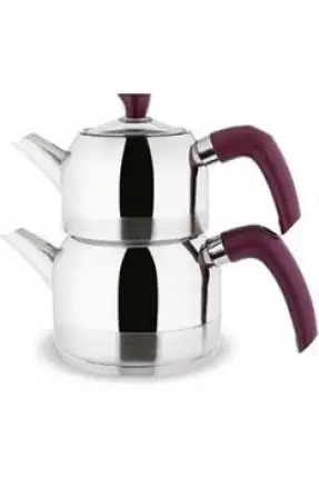 FMS Narin Mini Boy Çelik Çaydanlık Mürdüm - 4066MRD