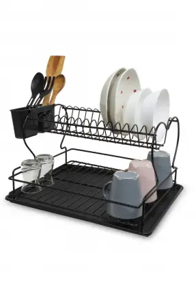 Perilla İki Katlı Tabaklık Krom Kaplama Siyah 71109