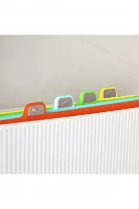 Porsima 1074-1 Beyaz-Beyaz Standlı Çoklu Kesme Tahtası Seti-Kırmızı Et Balık Sebze Beyaz Et-Canlı Renkli