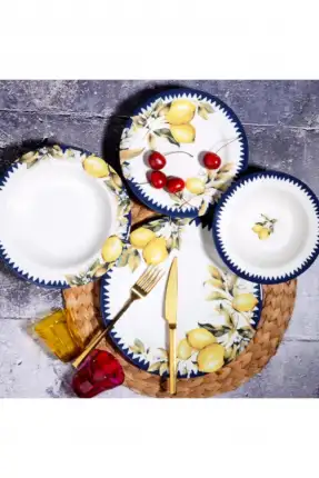 Kosova 24 Parça Por-0046 Lemon Yemek Takımı Por-305