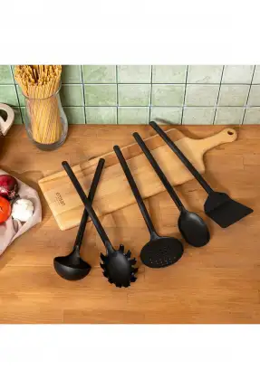 Emsan Fiesta 5 Parça Servis Seti - Siyah