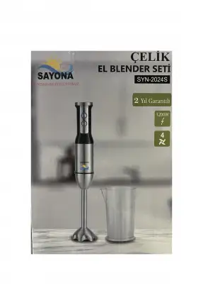 Sayona Çelik El Blender Seti 1200W SYN-2024S