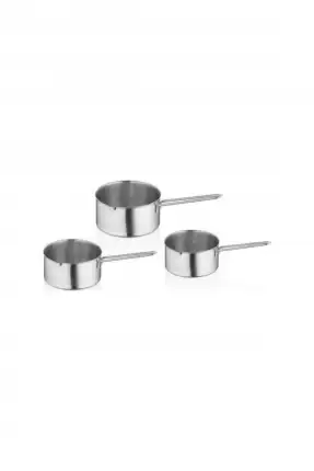 BY Kardelen Kacerola Seti - 12-14-16cm - İnox - BYG098