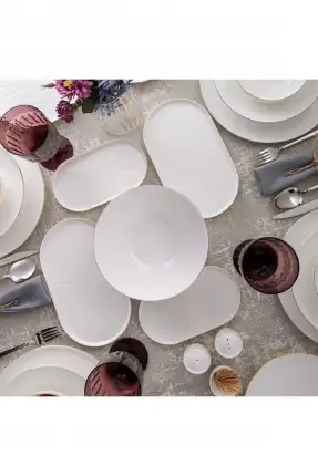 Emsan Sirius Gold Fine Bone 59 Parça 12 Kişilik Yemek Takımı