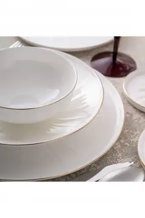 Emsan Sirius Gold Fine Bone 59 Parça 12 Kişilik Yemek Takımı