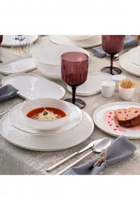 Emsan Sirius Gold Fine Bone 59 Parça 12 Kişilik Yemek Takımı