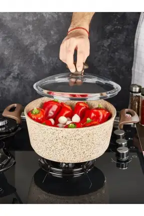 Falez Creamy Granit Derin Tencere