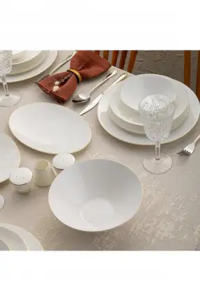 Emsan Elmira Gold Fine Bone 59 Parça 12 Kişilik Yemek Takımı