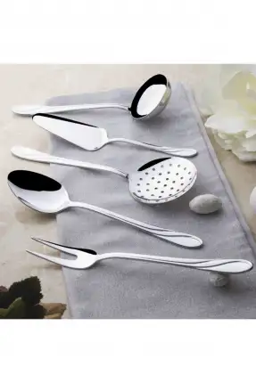 Safir Sade 5 Parça Paslanmaz Çelik Servis Takımı