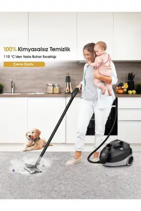 Pirantech CB-107C Çok Fonksiyonlu Buharlı Temizlik Makinası - Buharlı Temizleyici