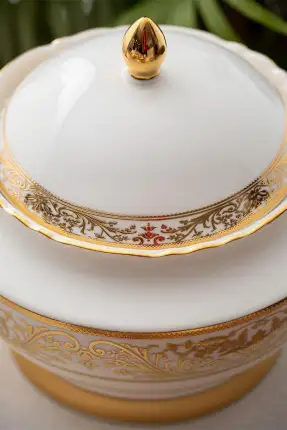 Acar Jasmine 60 Parça 12 Kişilik Gold Porselen Yemek Takımı