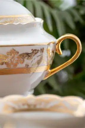 Acar Aurora 60 Parça 12 Kişilik Gold Porselen Yemek Takımı