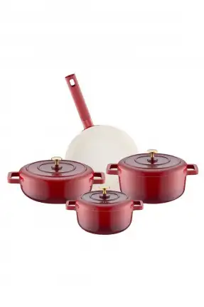 Emsan Red Royal 7 Parça Tencere Seti