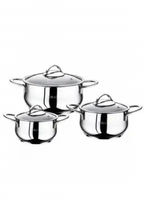 Oms Yummy 6 Parça Paslanmaz Çelik Tencere Seti 1032