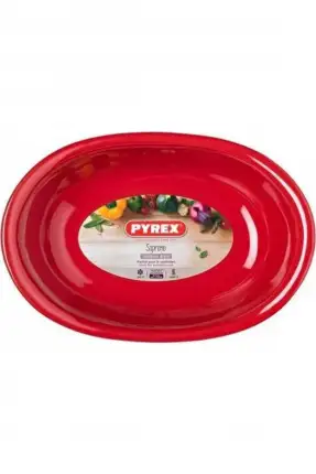 Pyrex SU31OR5/7046 Oval Fırın Kabı Kırmızı 31 cm