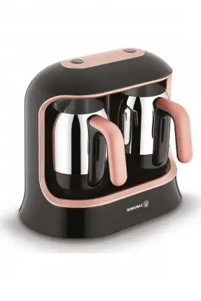Korkmaz Kahvekolik Twin Siyah/Rose Gold Otomatik Kahve Makinesi