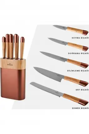 Karaca Maple Rosegold 6 Parça Bıçak Seti
