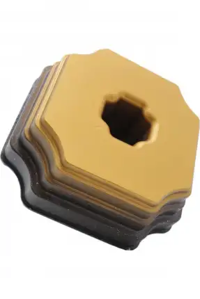 Oms 3243 Döküm Granit Maya Piramidi Kek Kalıbı Gold 22 cm