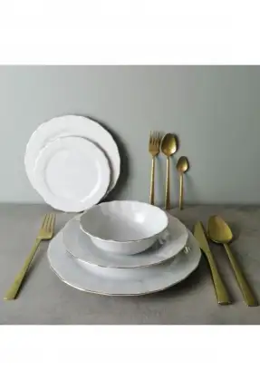 Porland Altın Yaldız 60 Parça 12 Kişilik Yemek Takımı