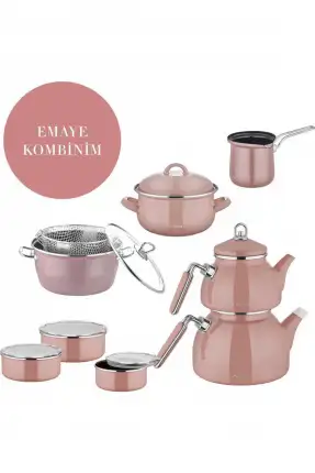 Neva Rose Chocolate Emaye Kombinim Set N2954