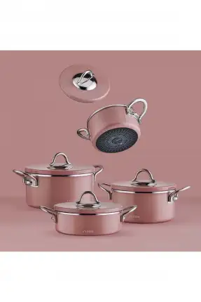 Neva Rose Chocolate 8 Parça Graye Tencere Seti