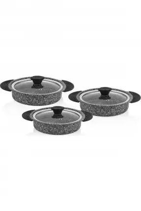 Taç Granit 3'lü Sahan Seti 12 Parça