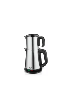 Teba THC-800 CM Elektrikli Çelik Çay Makinesi 1.8 lt Su / 0.8 lt Demlik