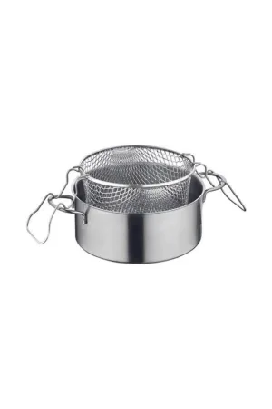 BY Kardelen Fritöz Tencere - 22 cm | İnox - BYG1001