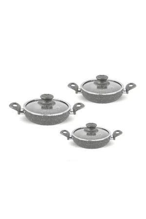 FMS Mercan 6 Parça Granit Sahan Seti - Gri - GM501GRI
