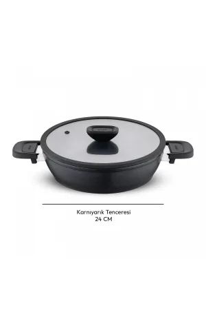 Emsan Diamente Exclusive 24cm Karnıyarık Tenceresi - Siyah
