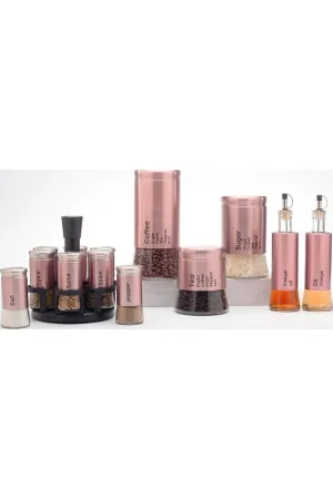 Winterbach 14 Parça Kavanoz Baharat Seti RoseGold Jh-T1925