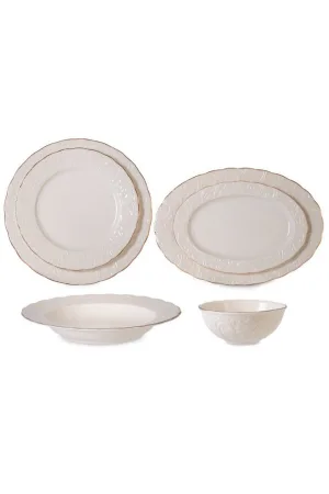 İpek Pera Altın Yaldızlı 26  Parça 6 Kişilik  Yemek Takımı - AD2315