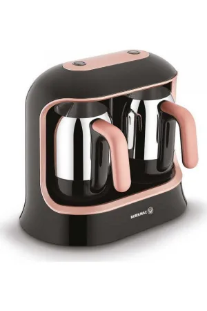 Korkmaz Kahvekolik Twin Siyah/Rose Gold Otomatik Kahve Makinesi