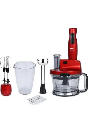Fakir Mr Chef Quadro Kırmızı Mutfak Robotu Blender Seti Rouge