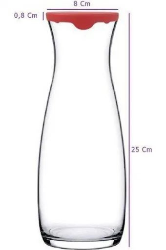 Paşabahçe Amphora 43813K Kırmızı Kapaklı Sürahi