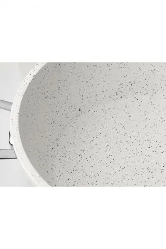Taç Granit Döküm Derin Tencere 28 cm Beyaz - TAC-3427
