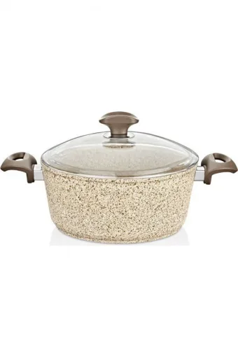 Falez Creamy Granit Derin Tencere