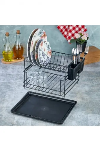 Cooker Metal 2 Katlı Tabaklık - Siyah - CKR2925