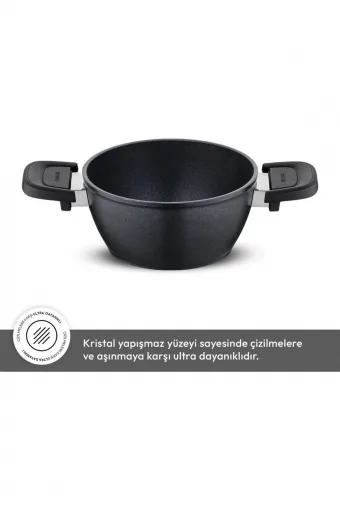 Emsan Diamente Exclusive 24cm Derin Tencere - Siyah