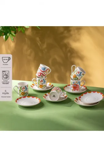 Emsan Cheerful 6'lı Kahve Fincan Takımı 100 ml