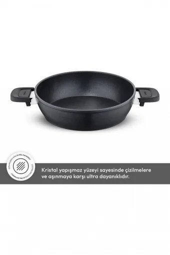 Emsan Diamente Exclusive 30cm Karnıyarık Tenceresi - Siyah