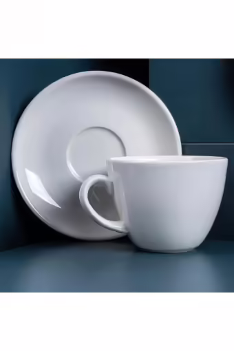 Tulu Porselen Luna 12 Parça Çay ve Nescafe Fincan Seti
