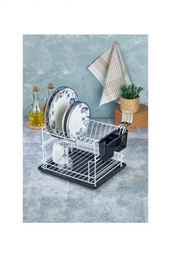 Cooker Metal 2 Katlı Tabaklık - Beyaz - CKR2926