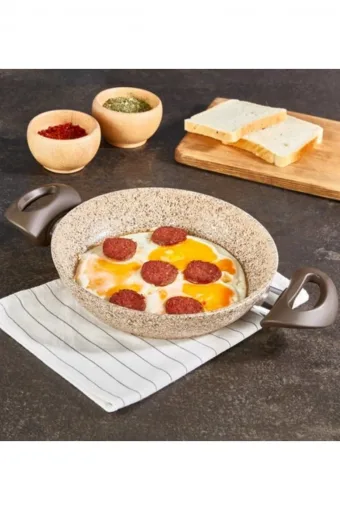 Falez Creamy Granit 20 cm Yumurta Sahan - CRE 3026