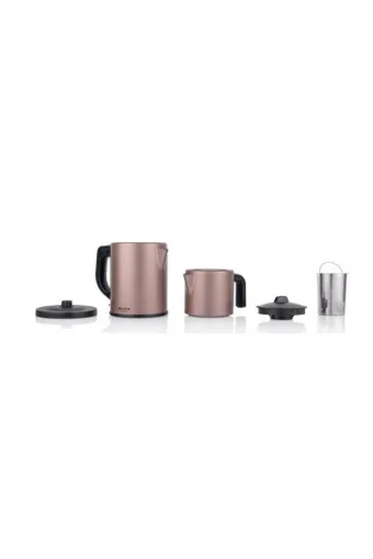 Arnica Demli XL 1800 W Çelik Çay Makinesi - Rose - IH33280