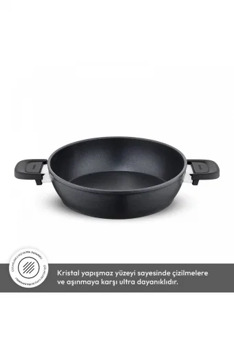 Emsan Diamente Exclusive 24cm Karnıyarık Tenceresi - Siyah