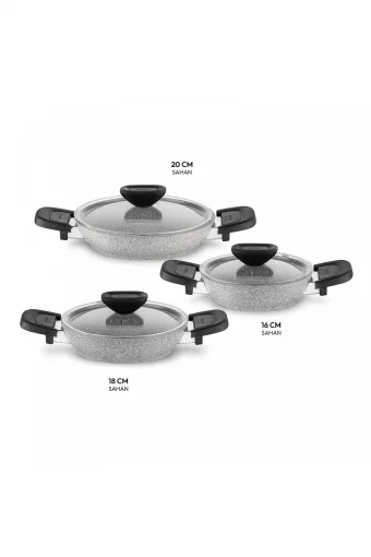 Emsan Fortis Granit 6 Parça Sahan Seti - Gri