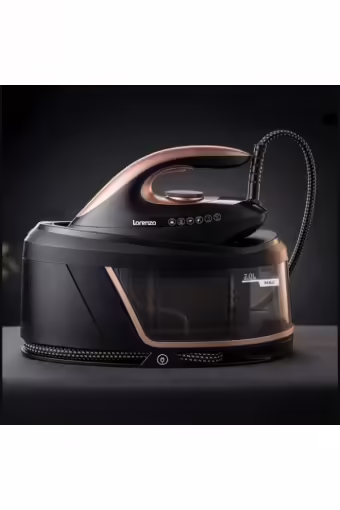 Lorenzo Aqua Express Seramik Taban 3100W Buhar Kazanlı Ütü Siyah-Rose LRZ-1081