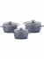 Korkmaz A2863 Stona Jr 6 Parça Tencere Seti Gri