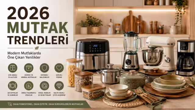 2026 Mutfak Trendleri: Bu Yılın En Popüler Mutfak Ürünleri ve Tasarımları
